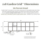 Garden Grid Watering System | Raised Garden Bed Drip Irrigation System – But Better | Pre-Assembled, Waters Every Plant Evenly, 2-Minute Setup | Square Foot Gardening Grid | US-Made (Cornerless, 2x8)
