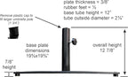 Tropishade Steel Plate Umbrella Base, 36 lbs, Black