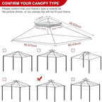 Eurmax USA High Performance Grill Gazebo Canopy Replacement Cover 5x8 BBQ Shelter Top（Beige