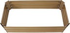 Sunnydaze 11.75" H Raised Metal Garden Bed - Galvanized Raised Garden Bed Outdoor for Vegetables and Flowers - Brown - 4' x 2' Rectangle