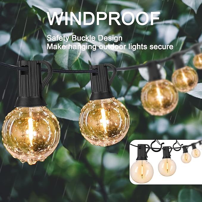 ADIIL 12 PCS Q Hanger Hooks with Safety Buckle, Windproof Screw Hooks for Hanging Outdoor String Lights, Plants, Christmas Patio Lights, 2.2 Inches, Black