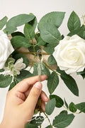 Artificial Wedding Arch Flower Garland 6.5 ft Silk White Sage Green