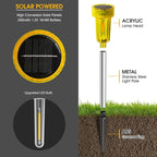 DERAYSION Solar Lights Outdoor LED Orange Waterproof Pathway Lights Yard Auto Dusk-to-Dawn Path Landscape Lights for Garden Outdoor Decorative 8 Pack