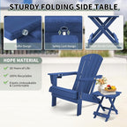 FUNBERRY Outdoor Folding Adirondack Side Table, Portable No Assembly Patio End - Image 5