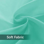 SpaceDresser Waterproof Outdoor Sheer Curtains for Patio - 2 Panels Rod Pocket Indoor Voile Sheer Curtain for Living Room,52W x 96L inch, Turquoise