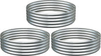 3PCS 4x4x1FT Galvanized Raised Garden Bed Kit,Vegetable Boxes-Round Metal Flower Box,Large Planter Raised Beds Outdoor Garden for Planting,Fruit,Herb-Silver