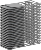 Flash Furniture Hercules Series Plastic Folding Chair - Grey - 4 Pack 650LB Weight Capacity Comfortable Event Chair-Lightweight Folding Chair