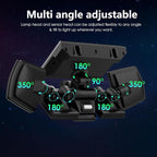 Solar Outdoor Lights, Flood Light Motion Sensor & Dusk to Dawn, Solar Spotlights Outdoor Waterproof, 300 Security LED & Remote Control, 5 Head 270°, Spot lamp for Wall Backyard, 2 Pack