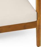 Brooklyn Outdoor 3 Seater Sofa with Cushions - Acacia Wood - Teak/Beige