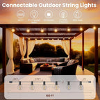 RTTY Classic Series 100FT All-Purpose Outdoor String Lights with 37 G40 Bulbs - Versatile for Patio & Deck Lighting, Backyard Gatherings, Poolside Evenings, and Intimate Wedding Decor