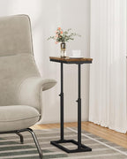 TUTOTAK End Table, Side Table, Tall Couch Table, Sofa Table, Living Room, Bed Room, Brown TB01BB0832
