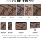 RYB HOME Outdoor Curtains for Patio - Extra Wide Blackout Waterproof Indoor Outdoor Solar Curtains for Balcony Yard Screen Porch Window, 150 inch Width x 95 inch Length, 1 Panel, Mocha