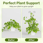 Larger 23.6in Taller Plant Trellis for Climbing Plants Indoor, 4 Pack Metal Garden Trellis for Potted Plants, Rustproof, Larger, Sturdy Climbing Plant Support for Indoor & Outdoor Houseplants