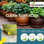 (Standard Size -32 Pack) - Invisible Pot Feet to Elevate up to 8 Flower Plant Planters or Statues | Perfect for Patios, Decks, Gardens, and Greenhouses - Made in the USA
