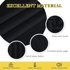 NICETOWN Bedroom Black Out Curtain 54 inches Long - Solid Thermal Insulated Grommet Blackout Window Treatment Sound/Light Blocking for Basement (1 Panel, W66 x L54, Black)
