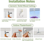 6pcs Ceiling Hooks for Hanging Plants,Hanging Hanging Lights Metal Small Hooks,Indoor Outdoor Wall Heavy Duty Plant Hanger Swag Hook