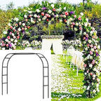 Arbor Black Metal Garden Arch with Two Size Options