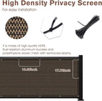 SUNNY GUARD Customized 3.3'x35' Brown Balcony Privacy Screen, 90% Shade - Image 5