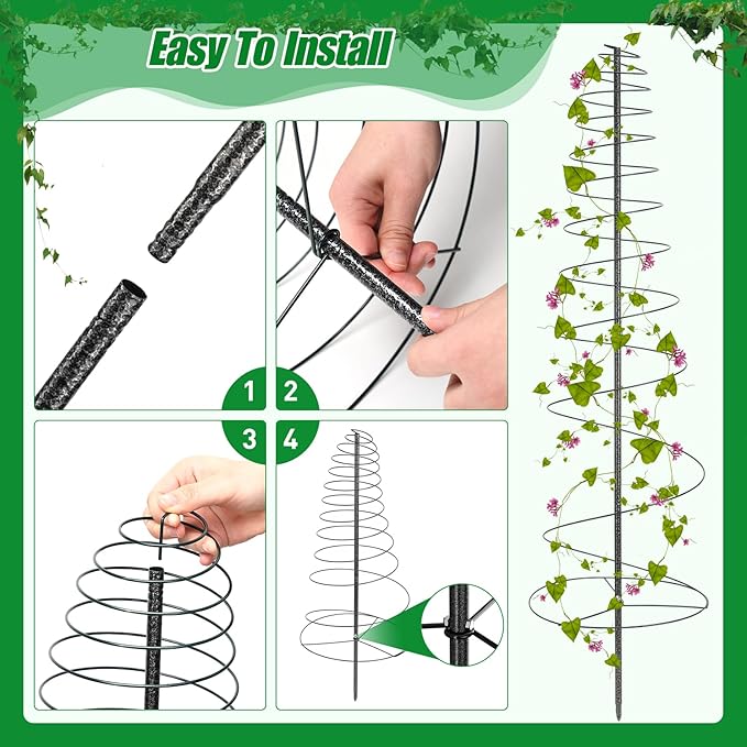 Trellis for Climbing Plants Outdoor, 73inch Tall Plants Trellis Support Metal Garden Trellis for Vegetables Flowers Plants Vine Support