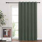 NICETOWN Sliding Door Curtains 84 inches Long, Grommet Blackout Thermal Patio Door Curtain Panel Sliding Door Drapes/Draperies for Room Divider (1 Panel, Dark Mallard, W80 x L84)