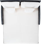 Safavieh PAT7500A Outdoor Collection Cadeo Black and White Cushion Daybed