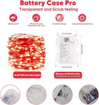 Indoor String Lights 2-Pack, 16.4 Ft Red LED Battery Powered with Remote