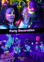 Elenora Halloween Spotlights Outdoor, 15W LED Black Light/Blacklight for Glow Party Body Paint Fluorescent Poster, 110V Plug-in Spot Light IP65 Waterproof Landscape Lighting for Yard Garden, 2 Pack