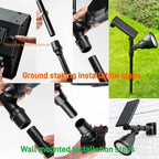Solar Spotlights Outdoor 18 LED 300 Lumens Waterproof Adjustable Wall Light for Patio Garden Driveway (1 Pack)