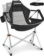 KingCamp Hammock Camping Chair, Swinging Portable Folding Camp Chairs for Adults Max 400lbs Heavy Duty Foldable Oversized Rocker with Aluminum Alloy Frame Cup Holder for Outdoor Beach Patio Sport