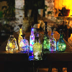 Indoor String Lights for Wine Bottles, Solar, 12 Pack, Multicolor