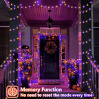 String Lights 200 LED Halloween Orange and Purple 66ft Outdoor