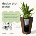 Veradek V-Resin Indoor/Outdoor Taper Planter (Espresso, 26 inch - 2 Pack with 2 Saucer Trays)