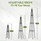 Obelisk Trellis for Climbing Plants Outdoor,5.2 Ft Garden Trellis for Potted Plants, Metal Trellis with Anti-Rust Coated for Potted Plants Indoor, Plant Support for Vegetables, Vines