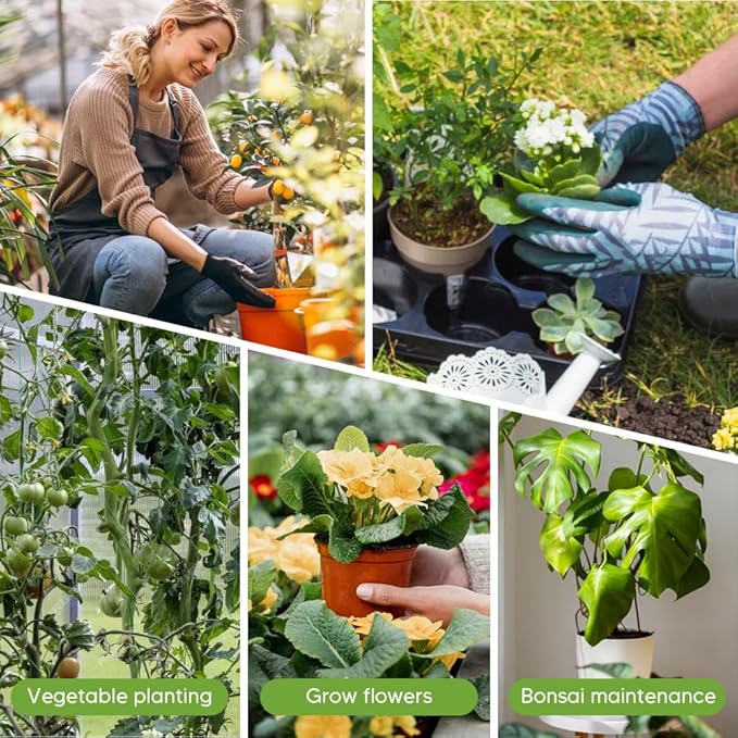 Garden Stakes: 10 Stackable Green Plastic Plant Support Poles
