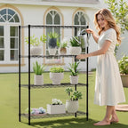 BestOffice | 4-Tier Wire Storage Shelves | 36x14x54 | Black | with Adjustable Racks | Heavy-Duty Metal Shelf, Holds Upto 1000 lbs | No-Tool Assembly | Ideal for Home & Garage Shelving