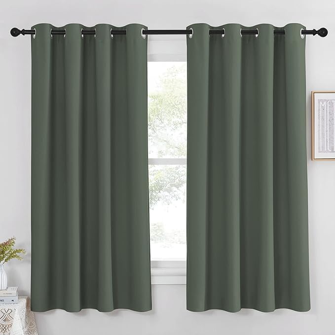 Blackout Curtain 63 inch Length – W52 x L63, 1 Panel