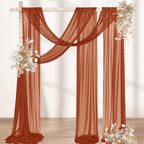 Outdoor Curtains: Sheer Gauze Arch Drapes, 2 Panels, 29 x 240 Inches