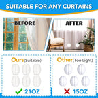 12 Pcs Shower Curtain Weights, Silicone Wrapped Heavy Duty Shower Curtain Magnets, Curtain Weights Heavy Outdoor, Prevent Curtain Liner from Blowing Around, Work for Drapery, Flag, Tablecloth(6 Pairs)