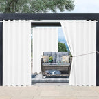 Outdoor Indoor Curtains W84 x L108 for Patio - Weather-resistant Window Panels Privacy Protect Grommet Top Thermal Insulated Home Curtain for Porch Pergola Lawn Garden Hot Tub Area (2 Panels)