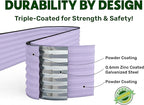 9-in-1 Galvanized Steel Raised Garden Bed // 8×2×1.5 ft Modular Planter for Gardening, Vegetables, Flowers // 18" Tall Metal Raised Garden Beds Outdoor (Lavender) // Patented Design Planter Box
