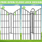 Decorative Garden Fence 40in x12ft, 5 Pack No Dig Fence Animal Barrier - Image 4
