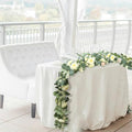Champagne Eucalyptus Garland with Roses, 2 Pack Artificial Greenery