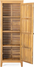 Christopher Knight Home Patio Gribs Acacia Wood Storage Cabinet,Garden/Poolside Tool Sideboard,Outdoor Wooden Cabinet with Shelves, Sturdy Construction, Teak Finish
