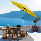 Backyard Expressions 9 ft. Patio Umbrella, Market Table Umbrella w/Tilt and Crank, 8 Ribs