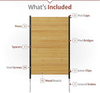 5ft H x 3.2ft W (1 Panel) No Dig Enclo Fairmont Cedar Wood Privacy Screen, Great to Hide Trash Cans, Decorative Patio Privacy Screen, Outdoor Privacy Fence Panel, Air Conditioner Fence, EC18043