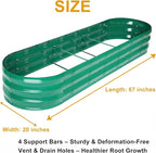 GADI Raised Garden Bed Kit for Vegetables Flower Galvanized Metal Planter Boxs Designed for Easy DIY and Cleaning Not Twist Or Rot (Green)