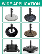 QZER Umbrella Pole Mount Stand Tube, Universal Umbrella Stainless Steel Tube Base Replacement Parts,Heavy Duty Umbrella Base Stake Holder,Umbrella Base Holder Tube Bracket for Garden Backyard Balcony