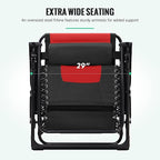 JEAREY Oversized Padded Zero Gravity Chairs, Folding Lounge Chair Outdoor Patio - Image 4