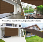 90% Shade Cloth Sun Shade Fabric Privacy Screen Shade Cover for Patio Garden Pergola Shade Cover Canopy with Gromments(Mocha, 8X12 FT)
