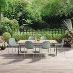 2xhome Modern Stackable Armless Dining Chair | Plastic Shell Seat with Metal Legs | Indoor or Outdoor Use | Home Kitchen Patio (4, Green, Padded Seat)